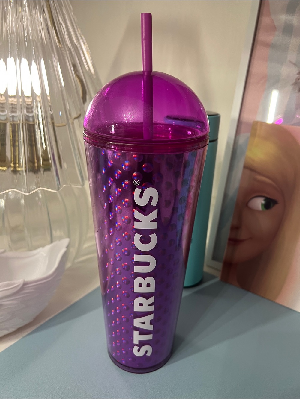 Starbucks Purple Studded Reusable Tumbler with Straw